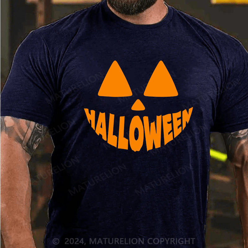 Maturelion Pumpkin Design Halloween T-Shirt