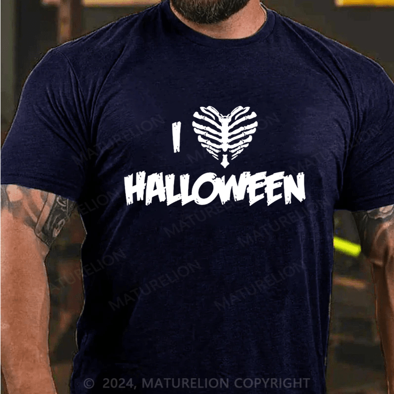 Maturelion I Love Halloween Sarcastic Novelty Funny T-Shirt