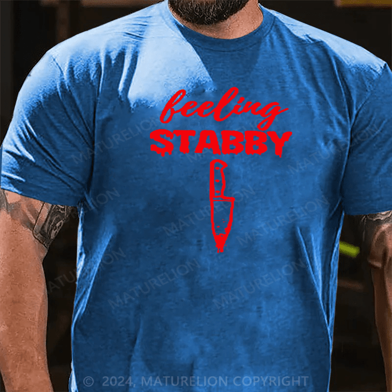 Maturelion Halloween Shirt Feeling Stabby True Crime Lover Spooky Season T-Shirt