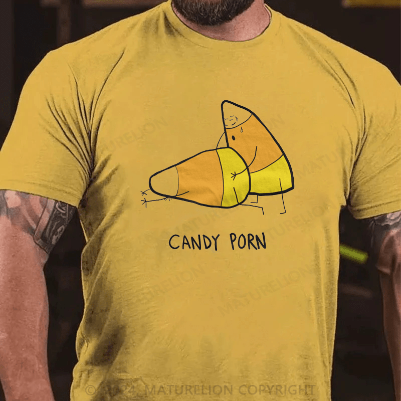 Maturelion Candy Porn Funny Halloween Men Gift T-Shirt