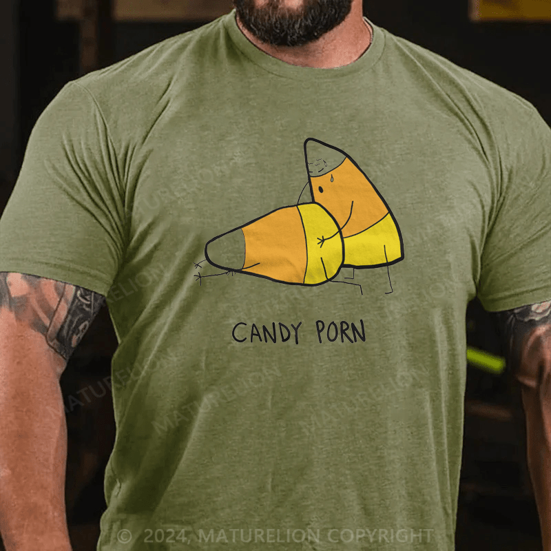 Maturelion Candy Porn Funny Halloween Men Gift T-Shirt