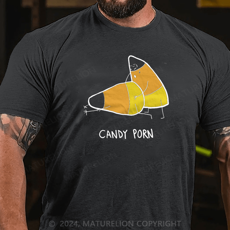 Maturelion Candy Porn Funny Halloween Men Gift T-Shirt