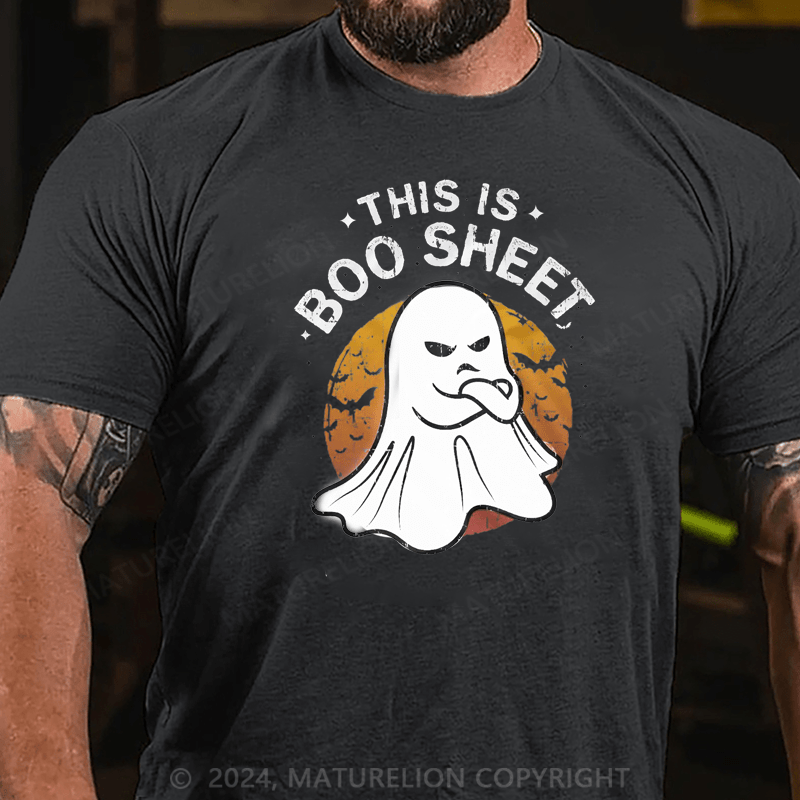 Maturelion This is Boo Sheet T-Shirt Funny Halloween Ghost Gift Shirt