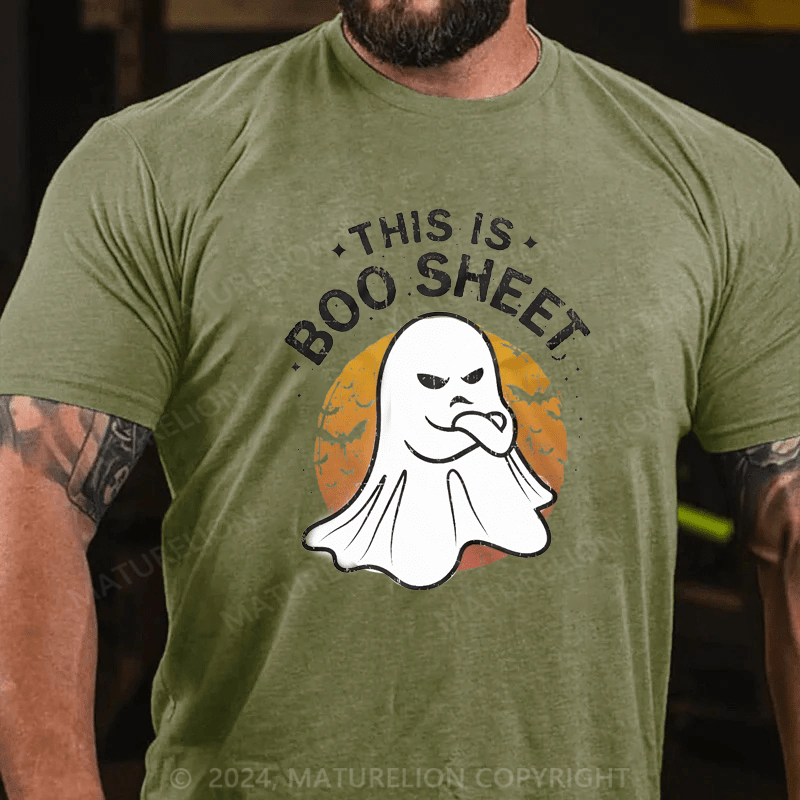 Maturelion This is Boo Sheet T-Shirt Funny Halloween Ghost Gift Shirt