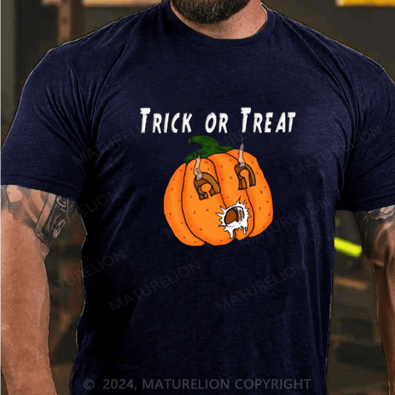 Maturelion Pumpkin Funny Naughty Gift Prank Halloween T-Shirt