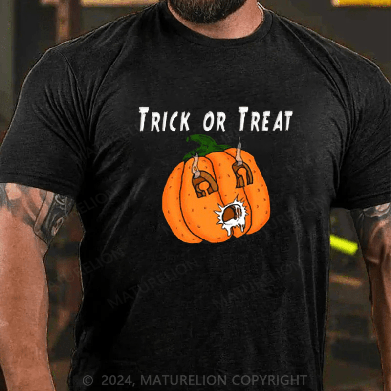 Maturelion Pumpkin Funny Naughty Gift Prank Halloween T-Shirt