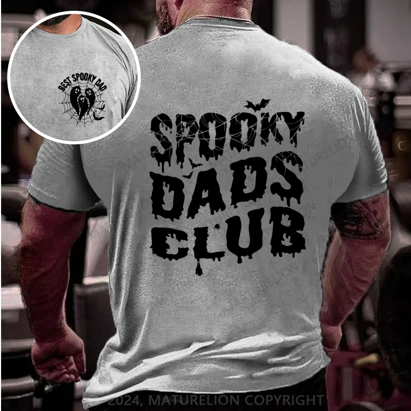 Maturelion Halloween Spooky Dads Club Scary Horror Trick Or Treat Funny T-Shirt