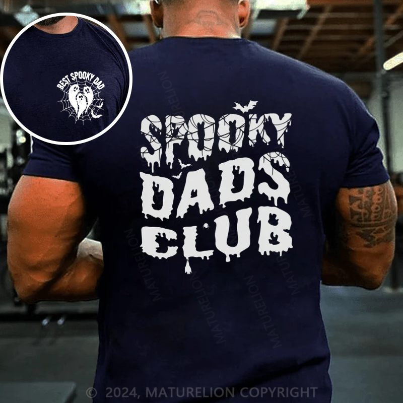 Maturelion Halloween Spooky Dads Club Scary Horror Trick Or Treat Funny T-Shirt