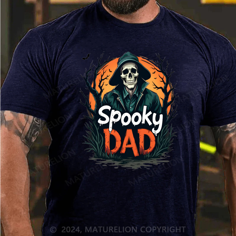 Maturelion Halloween Spooky Dad T-Shirt