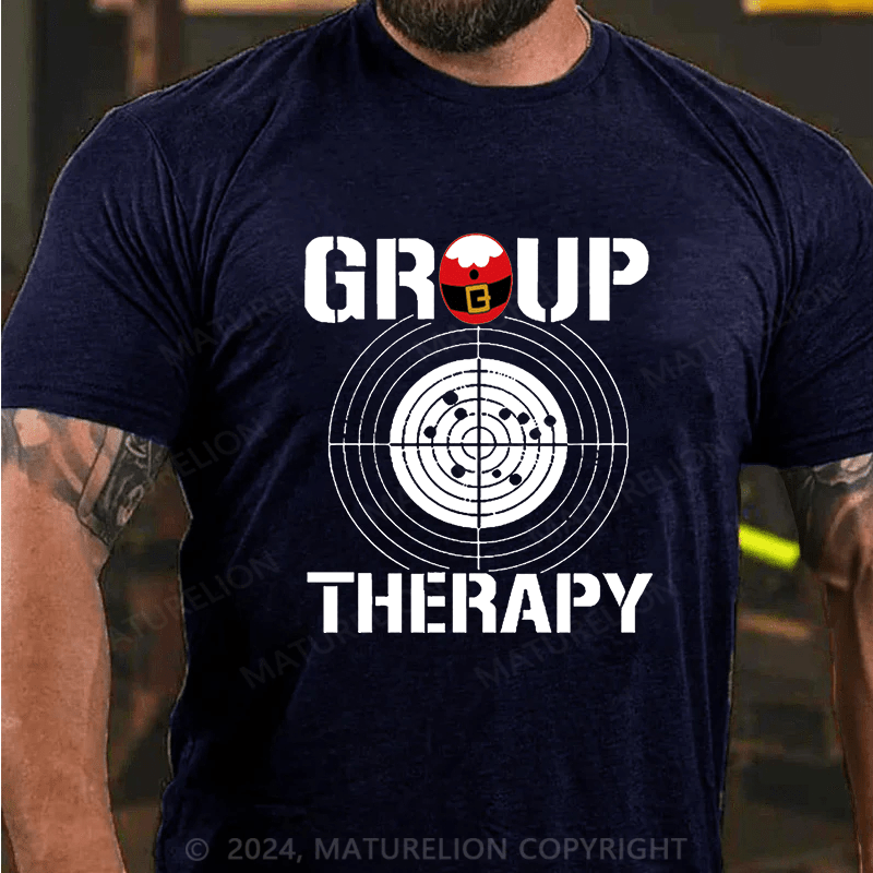 Maturelion Christmas T-Shirt Group Therapy Cotton T-shirt