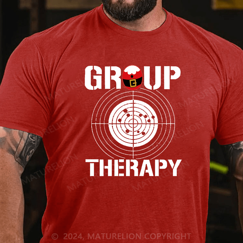 Maturelion Christmas T-Shirt Group Therapy Cotton T-shirt