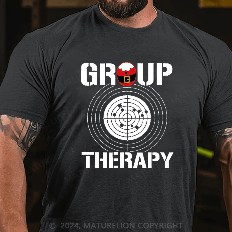 Maturelion Christmas T-Shirt Group Therapy Cotton T-shirt