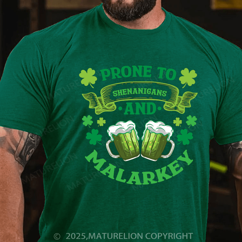 Maturelion St Patrick's T-shirt Funny Beer Green Beer Meme Shamrock e Saint Patrick's Day Quotes Saying T-Shirt