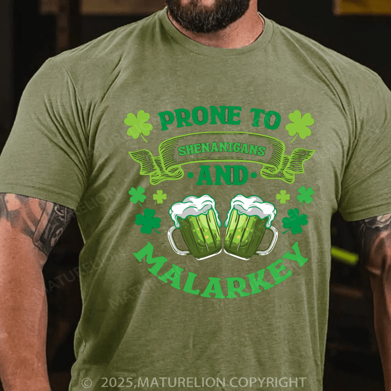 Maturelion St Patrick's T-shirt Funny Beer Green Beer Meme Shamrock e Saint Patrick's Day Quotes Saying T-Shirt