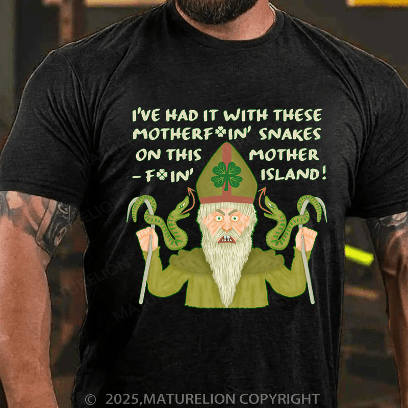 Maturelion St Patrick's T-shirt Funny Saint Patrick's Day Snakes Joke Irish Classic T-Shirt