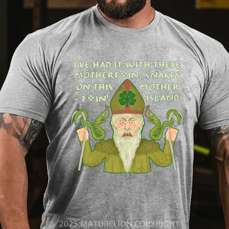 Maturelion St Patrick's T-shirt Funny Saint Patrick's Day Snakes Joke Irish Classic T-Shirt