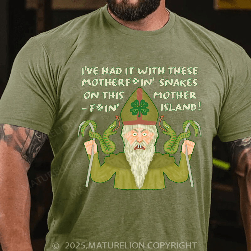 Maturelion St Patrick's T-shirt Funny Saint Patrick's Day Snakes Joke Irish Classic T-Shirt