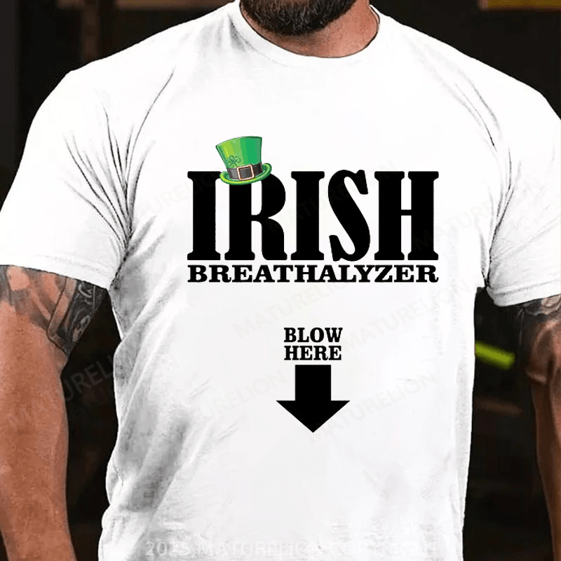 Maturelion St Patrick's T-shirt Irish Breathalyzer T-Shirt