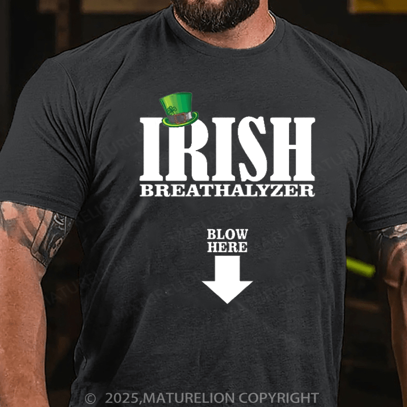 Maturelion St Patrick's T-shirt Irish Breathalyzer T-Shirt