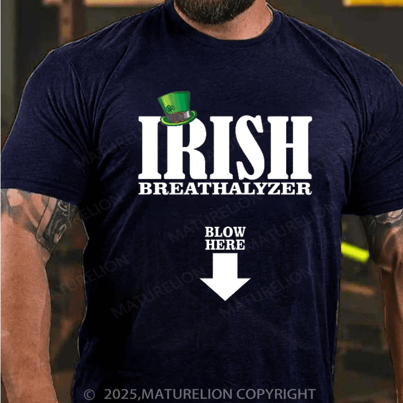 Maturelion St Patrick's T-shirt Irish Breathalyzer T-Shirt