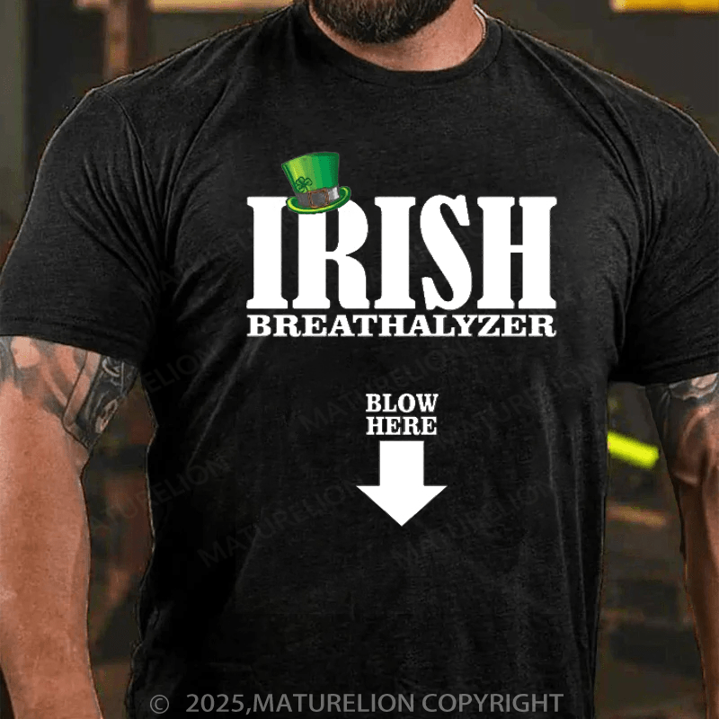 Maturelion St Patrick's T-shirt Irish Breathalyzer T-Shirt