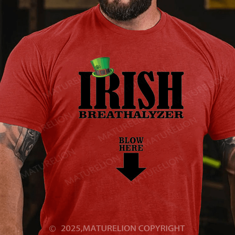 Maturelion St Patrick's T-shirt Irish Breathalyzer T-Shirt