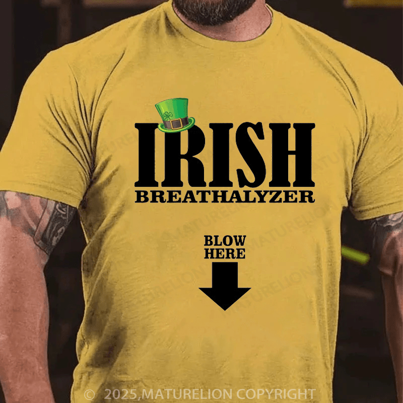 Maturelion St Patrick's T-shirt Irish Breathalyzer T-Shirt