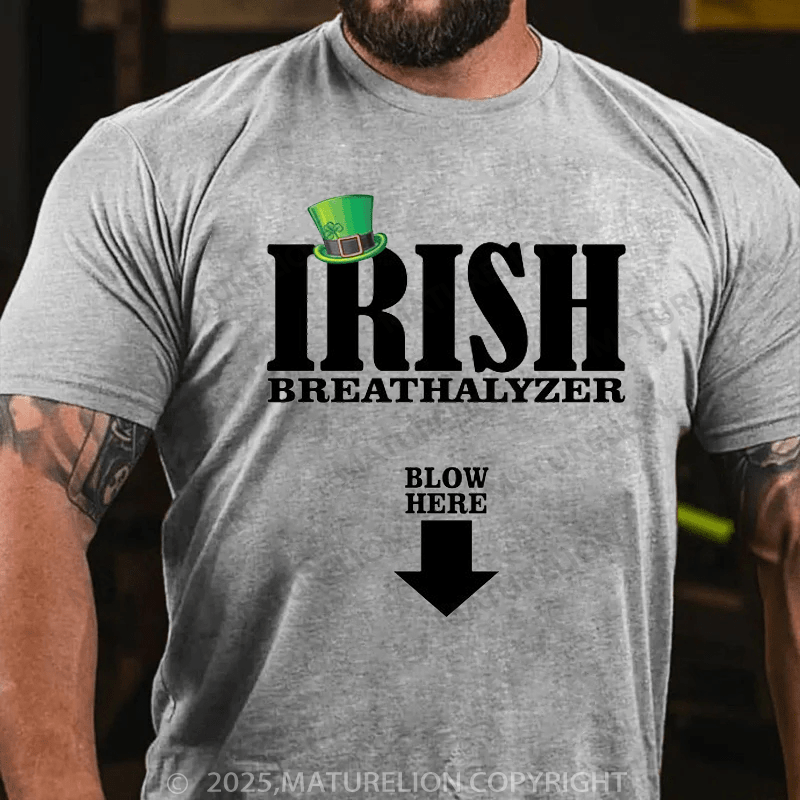 Maturelion St Patrick's T-shirt Irish Breathalyzer T-Shirt