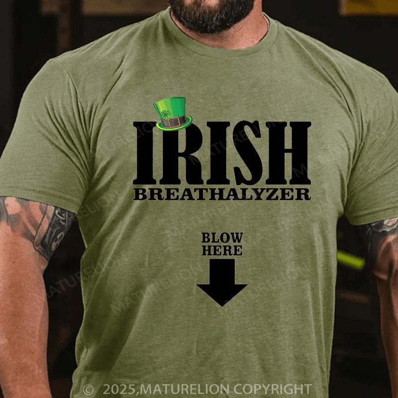 Maturelion St Patrick's T-shirt Irish Breathalyzer T-Shirt