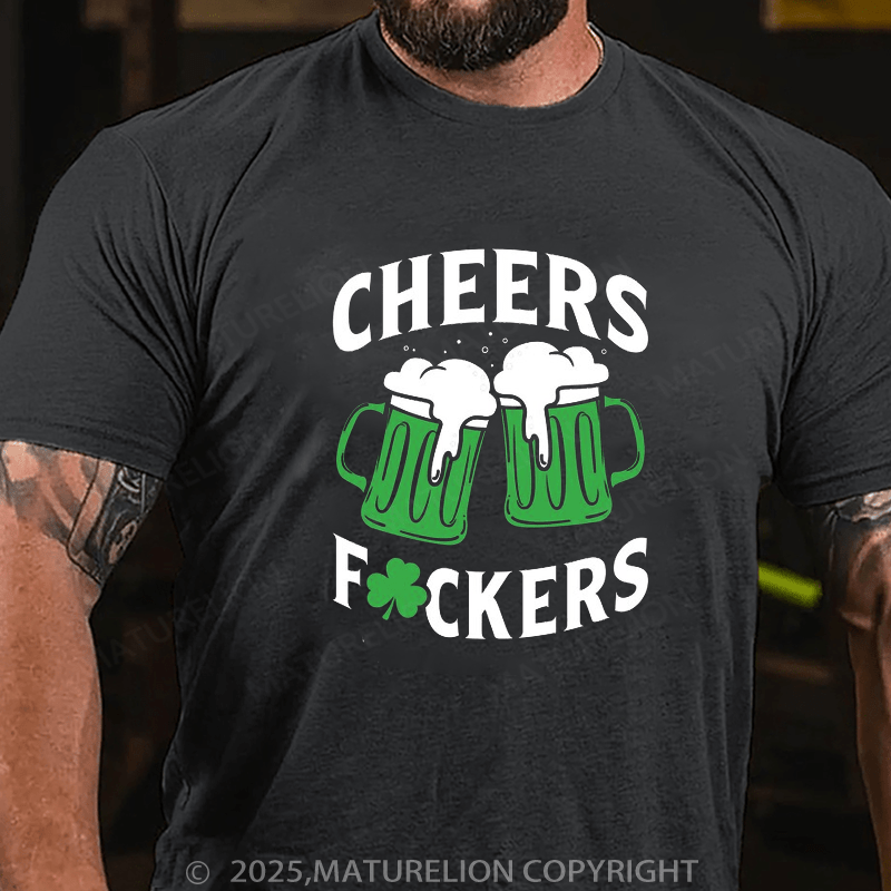 Maturelion St Patrick's T-shirt St Patricks Cheers Drinking Shirt