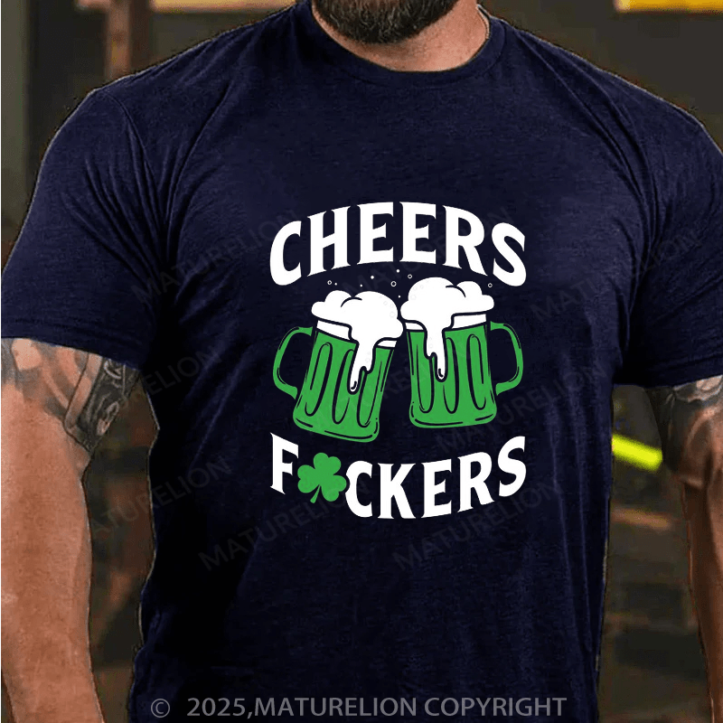 Maturelion St Patrick's T-shirt St Patricks Cheers Drinking Shirt