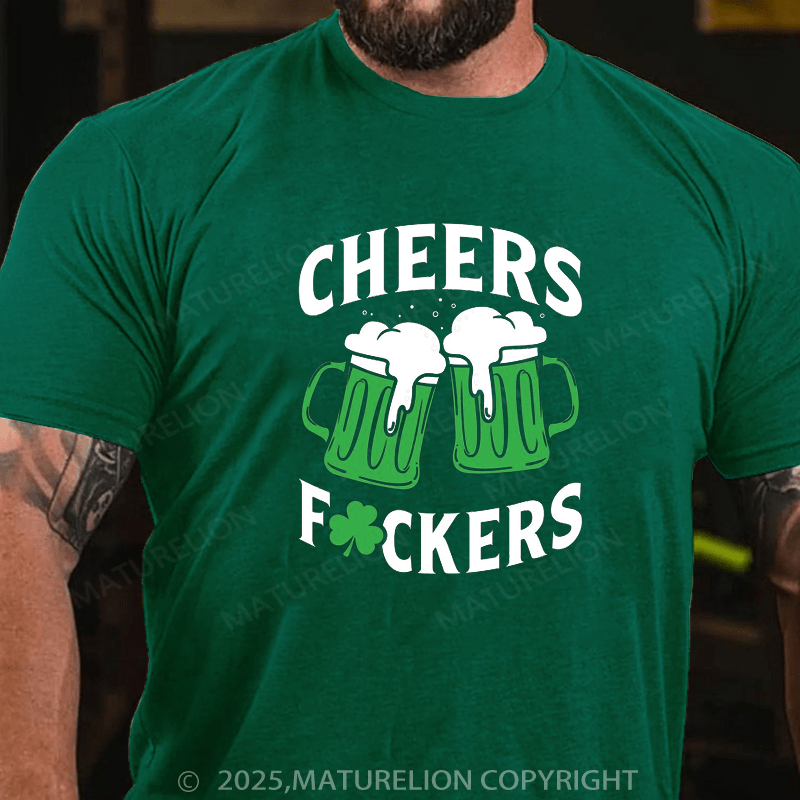 Maturelion St Patrick's T-shirt St Patricks Cheers Drinking Shirt