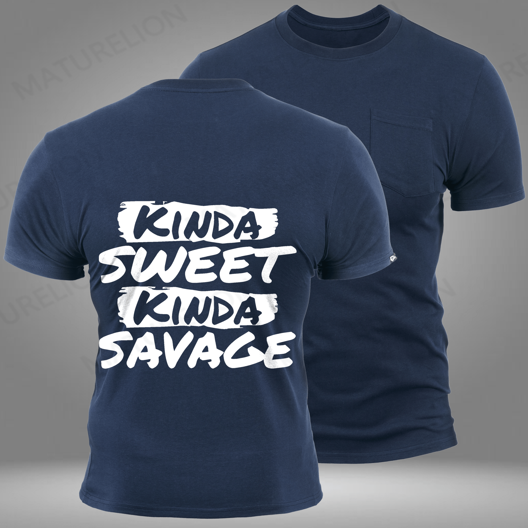 Maturelion Men's T-shirt Kinda Sweet Kinda Savage Pocket T-Shirt