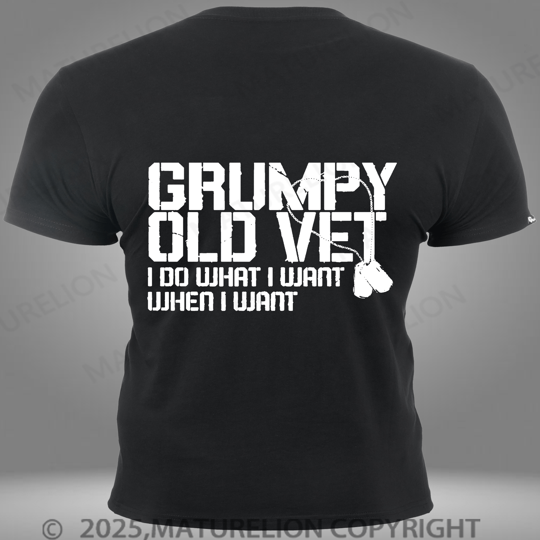 Maturelion Men's T-shirt Grumpy Pocket T-Shirt