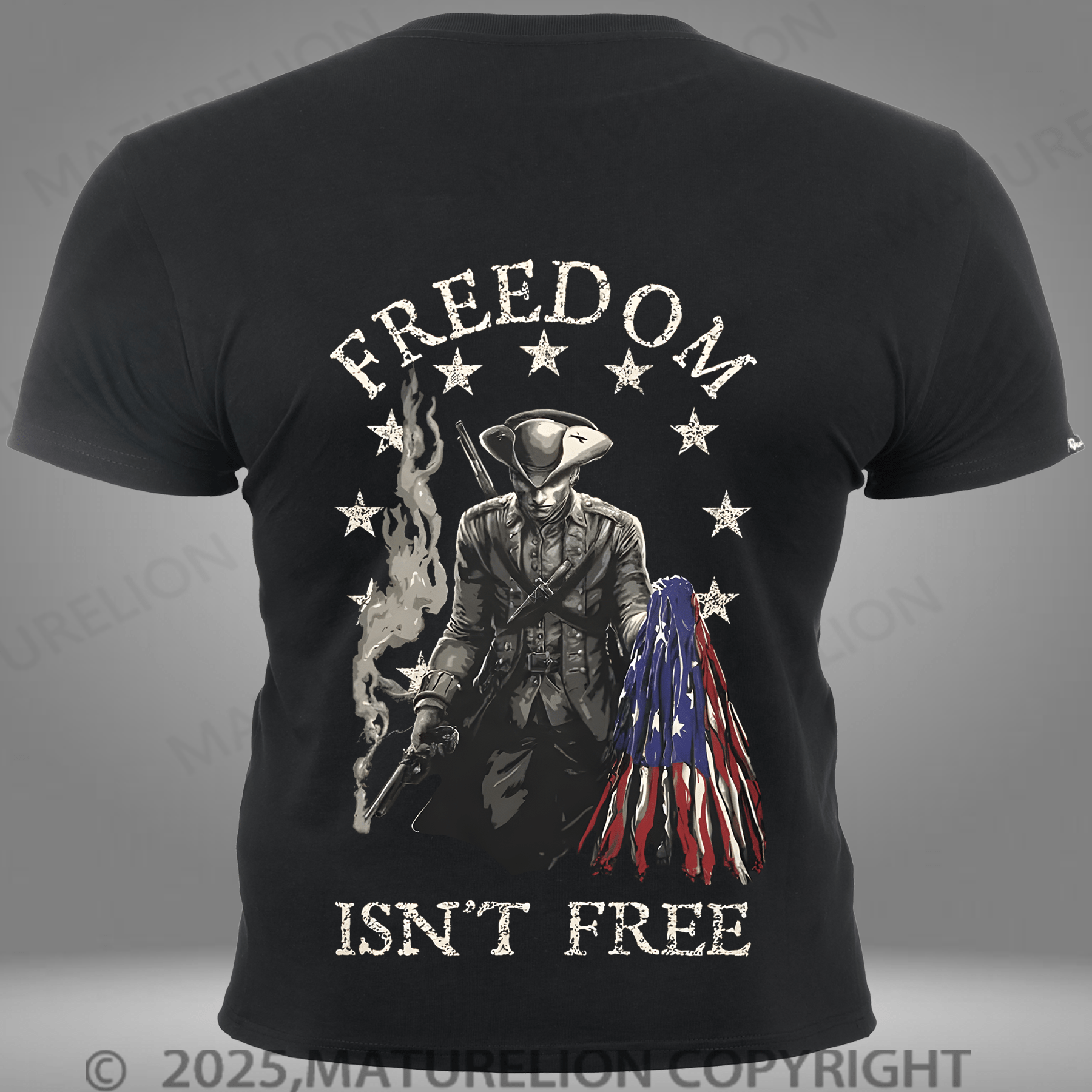 Maturelion Men's T-shirt Freedom Isn't Free Pocket T-Shirt