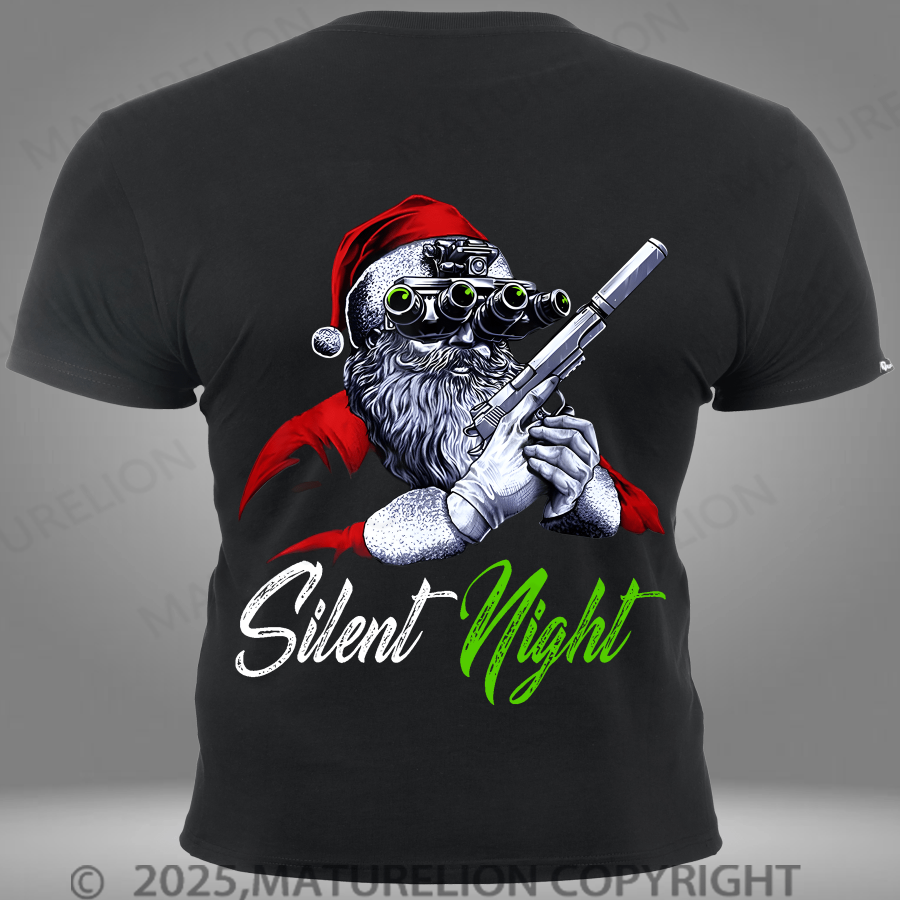 Maturelion Men's T-shirt Silent Night Pocket T-Shirt