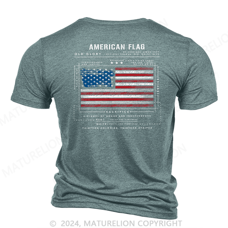 Maturelion American Flag Schematic T-Shirt