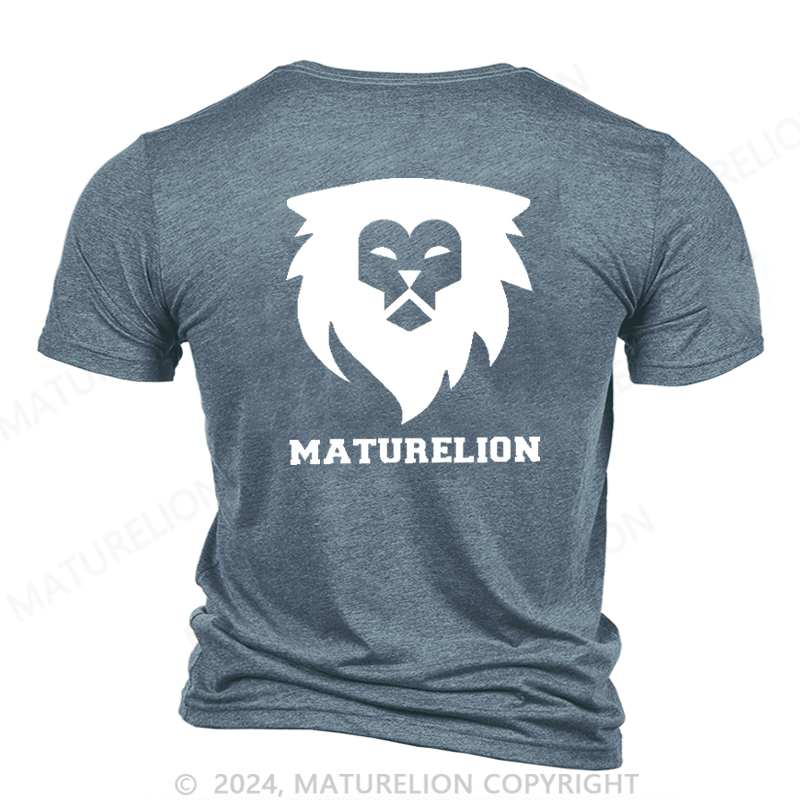 Maturelion Unique Mature Lion Printing Cotton T-Shirt