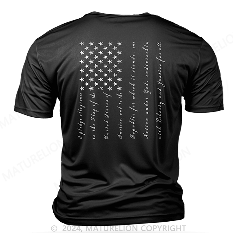 Maturelion Mens American Flag T-shirt