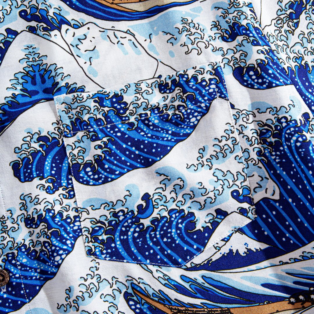 Maturelion Great Wave off Kanagawa Hawaiian Shirt