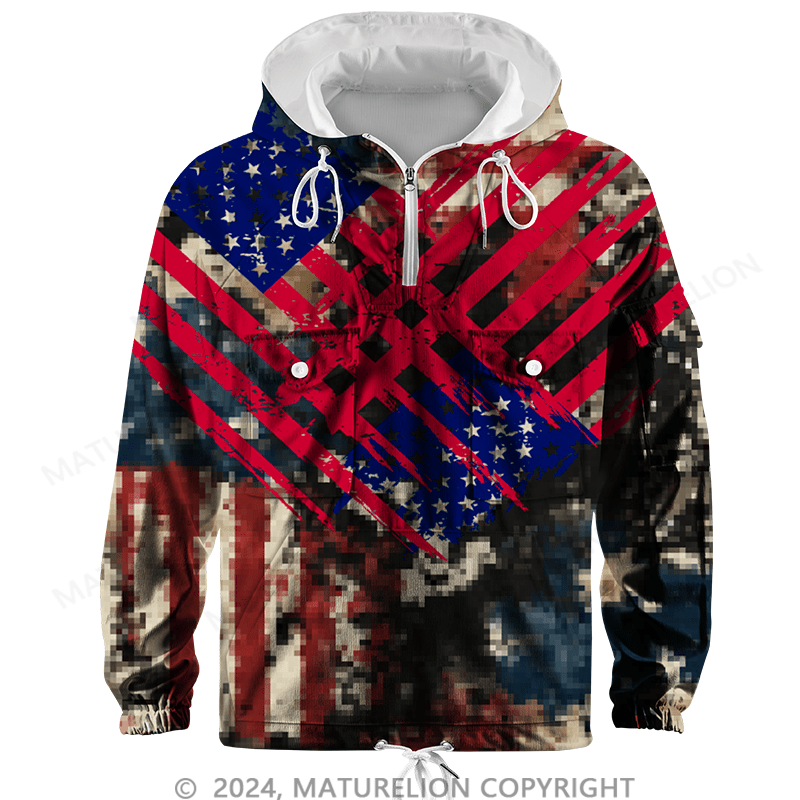 Maturelion Men's Hoodie USA Veteran 3D Hoodie