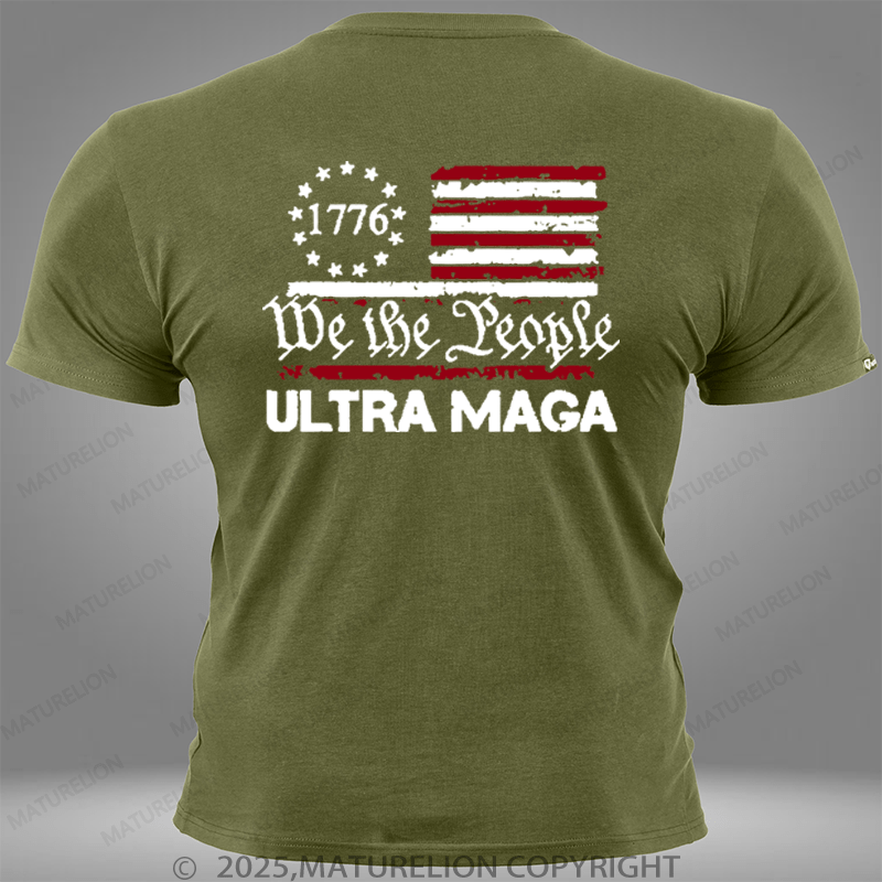 Maturelion 1776 We The People American Flag Ultra Maga Pocket T-Shirt