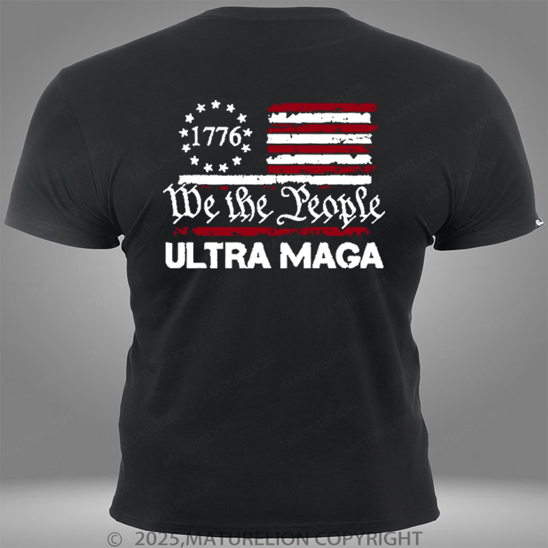 Maturelion 1776 We The People American Flag Ultra Maga Pocket T-Shirt