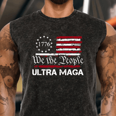 Maturelion 1776 We The People American Flag Ultra Maga Tank Top