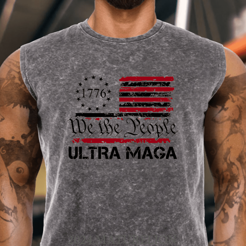 Maturelion 1776 We The People American Flag Ultra Maga Tank Top