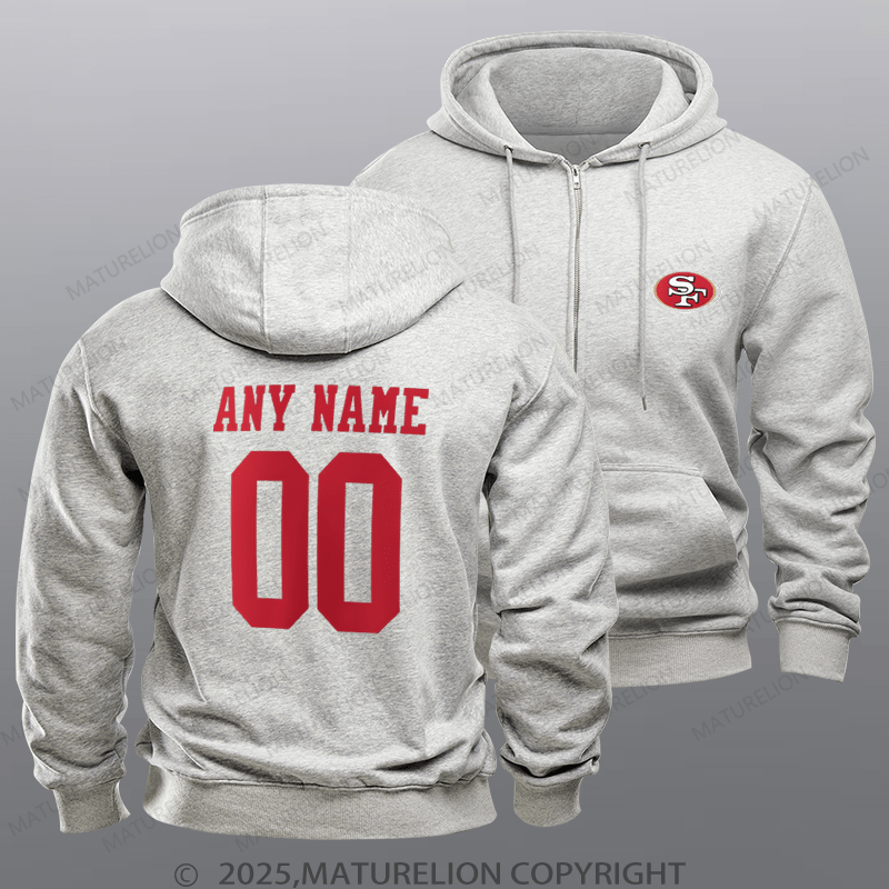 Maturelion 49ers Nfl Custom Zipper Hoodie