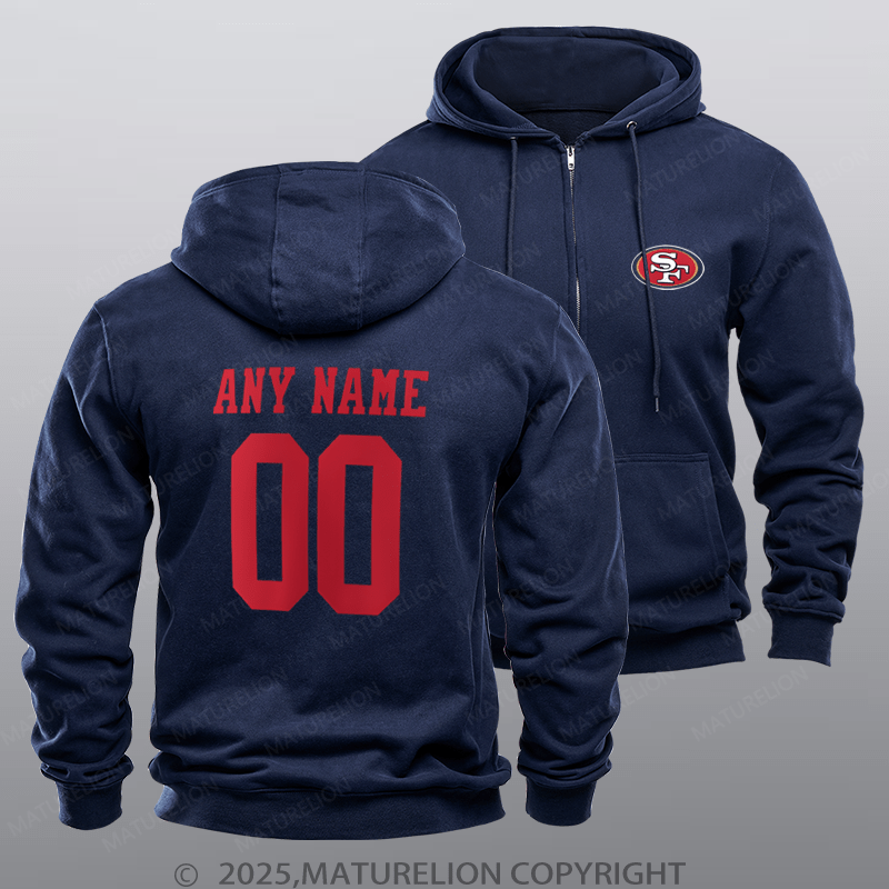 Maturelion 49ers Nfl Custom Zipper Hoodie