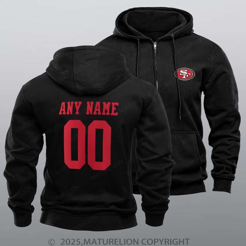 Maturelion 49ers Nfl Custom Zipper Hoodie