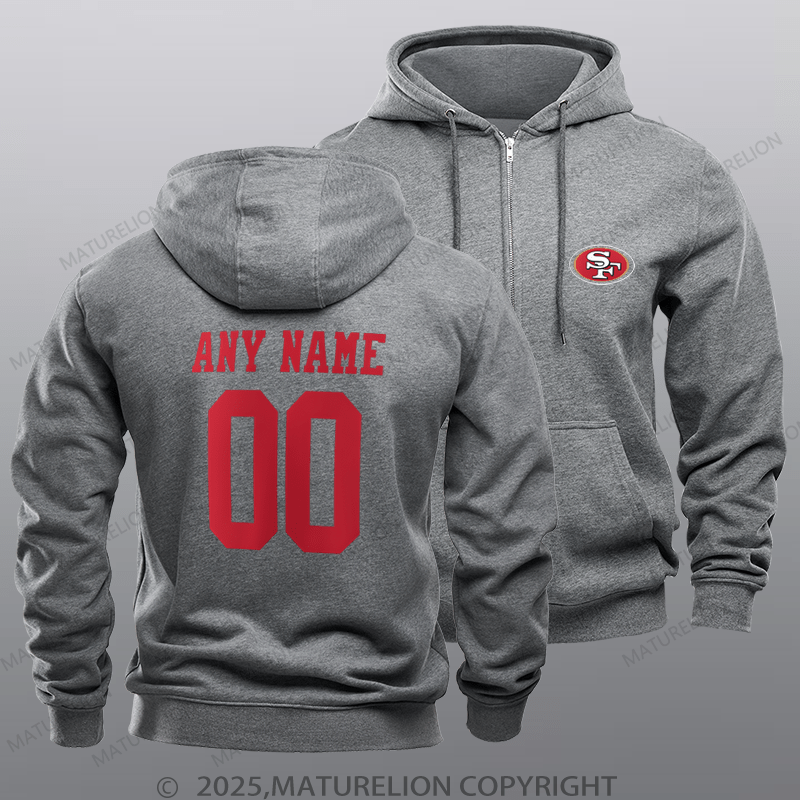 Maturelion 49ers Nfl Custom Zipper Hoodie