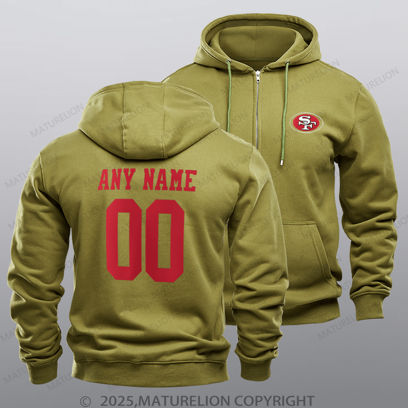 Maturelion 49ers Nfl Custom Zipper Hoodie